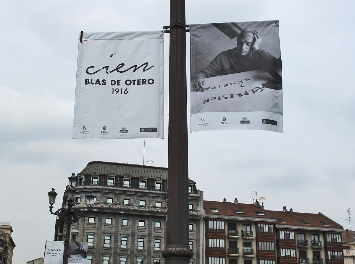 Cien Blas de Otero Branding Campaña publicitaria publicidad exterior Bilbao