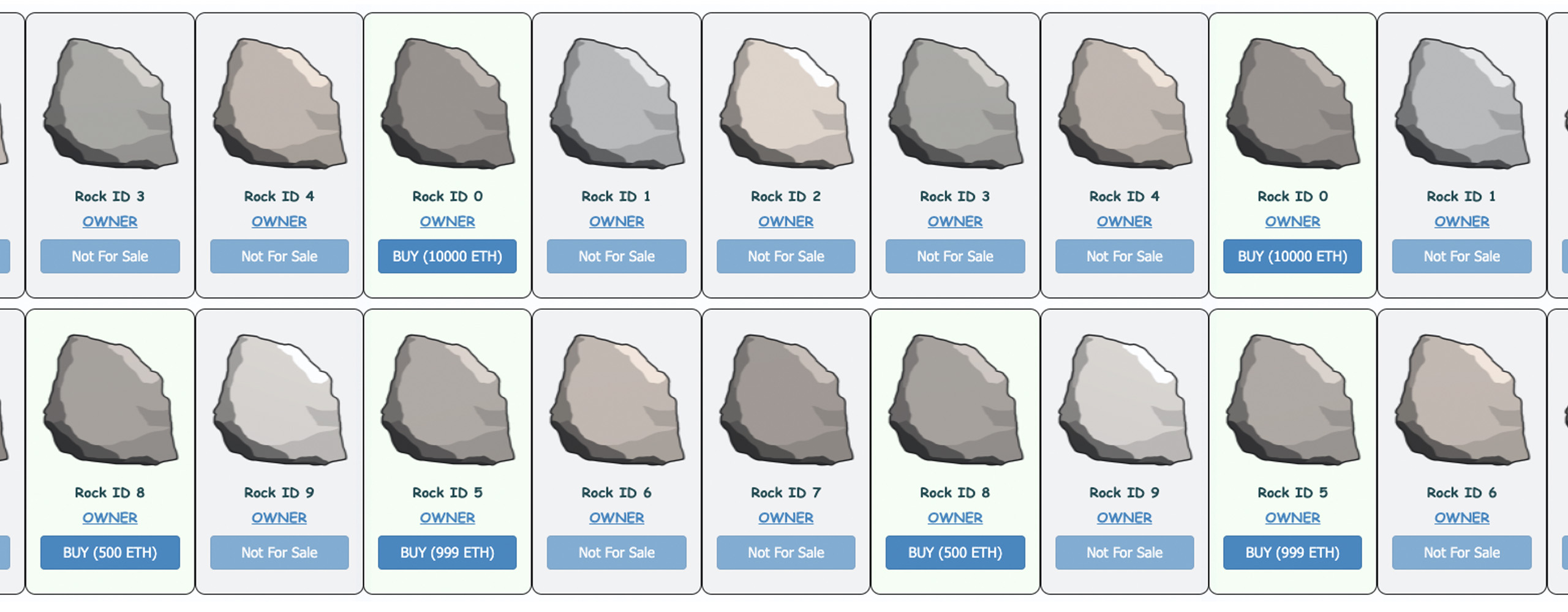 Ether Rock o ETHrock es una colección de rocas digitales.